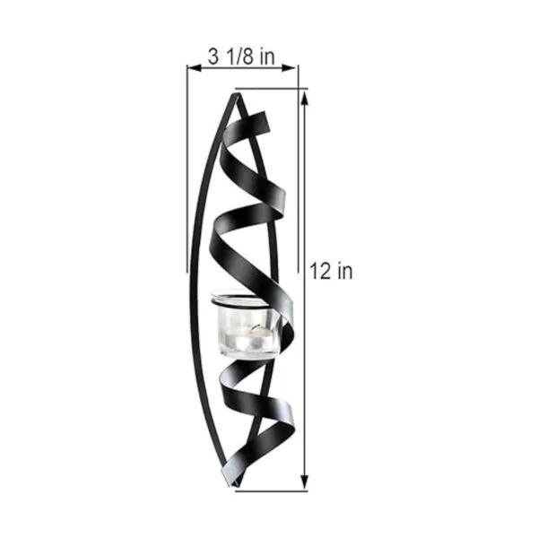 Lilys Home Tealight Candle Wall Sconces Spiral Iron_3