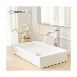 Greenspring Grifo de baño cromado de un solo orificio para_4