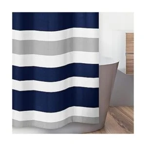 Sweet Jojo Designs Cortina de ducha con diseño de rayas_3