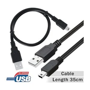 SaiTech IT Paquete de 5 cables USB 2.0 A a Mini de 5 pines_2