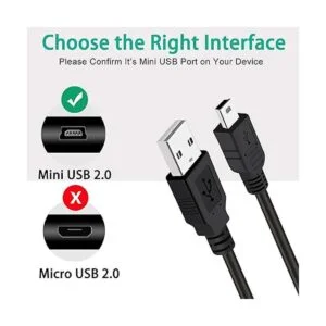 SaiTech IT Paquete de 5 cables USB 2.0 A a Mini de 5 pines_4