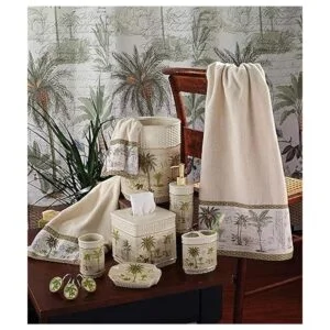 Avanti Linens Colony Palm Collection Cortina de ducha_4