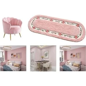 Beautiful Rose Flower Area Rugs for Living Room Bedroom