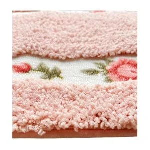 Beautiful Rose Flower Area Rugs for Living Room Bedroom