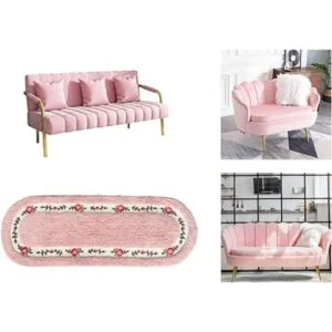 Beautiful Rose Flower Area Rugs for Living Room Bedroom