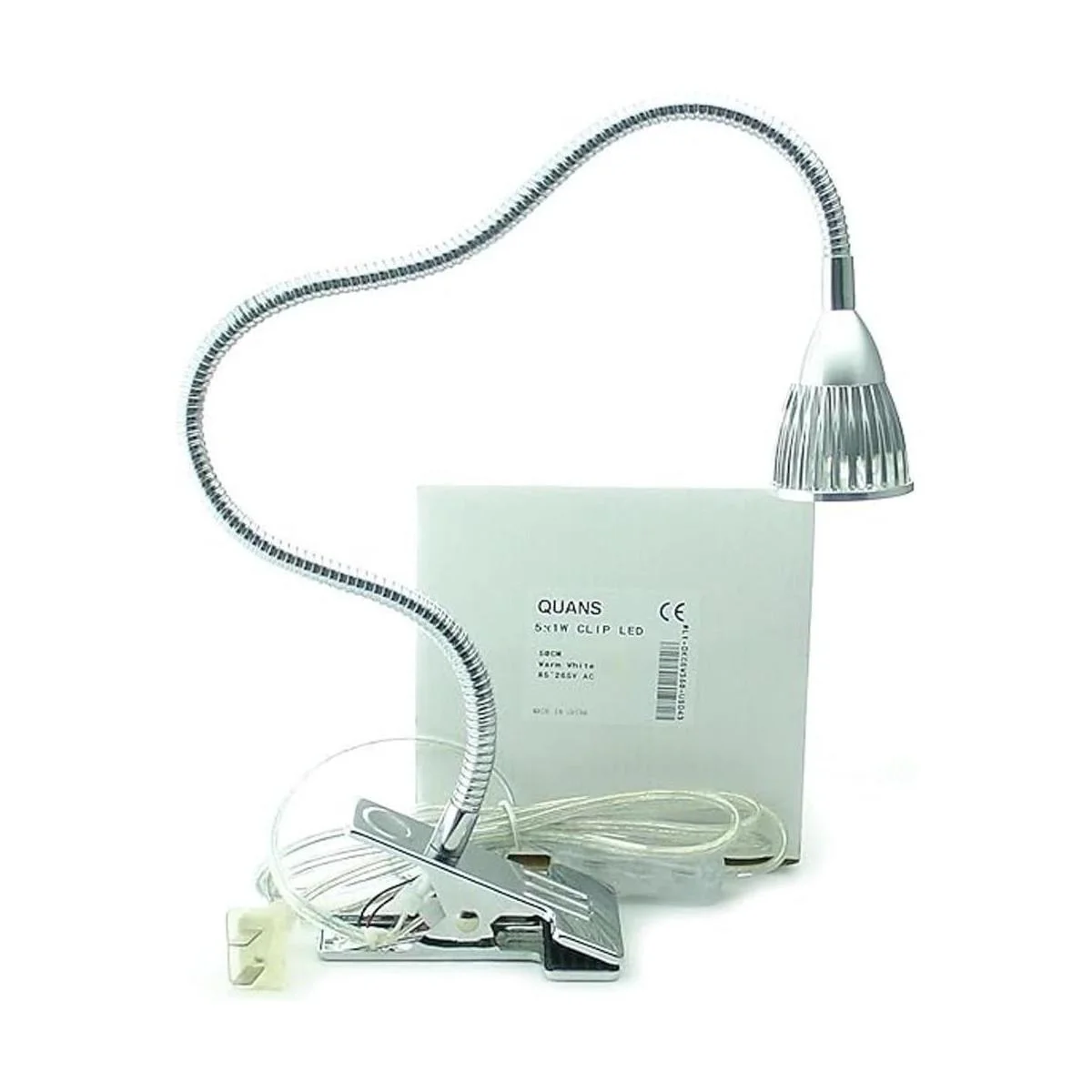 QUANS 5 W 5 x 1 W blanco cálido de 19.68 pulgadas con clip_1