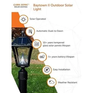 Lámpara solar LED para exteriores Gama Sonic Baytown II_4