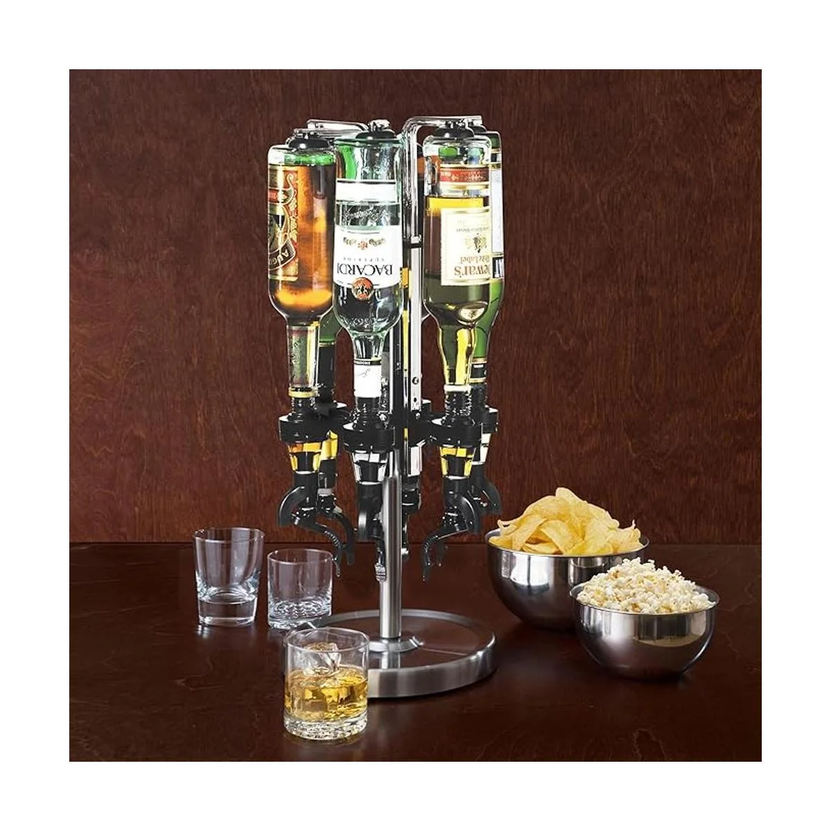 Oggi Dispensador de licor 6 botellas acero inoxidable_4