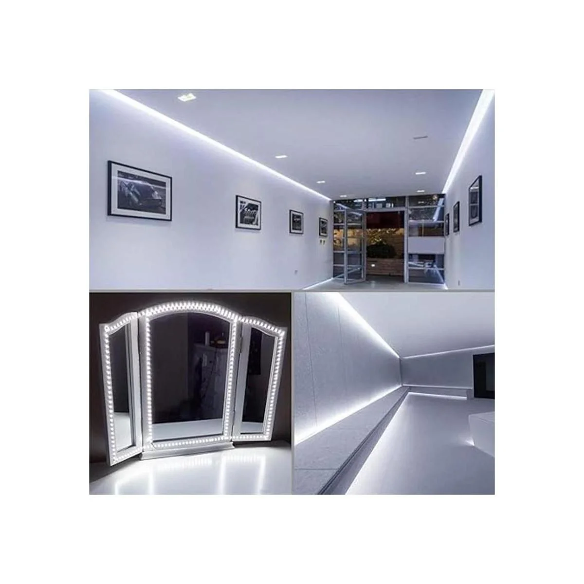 LE Paquete de 2 tiras flexibles de luces LED 16.4 pies._2