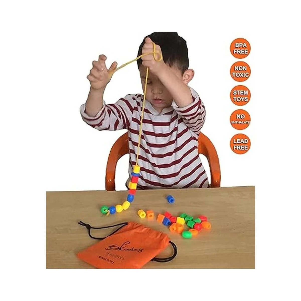 30 Jumbo ensartar abalorio con cadena de cordones bebé_3