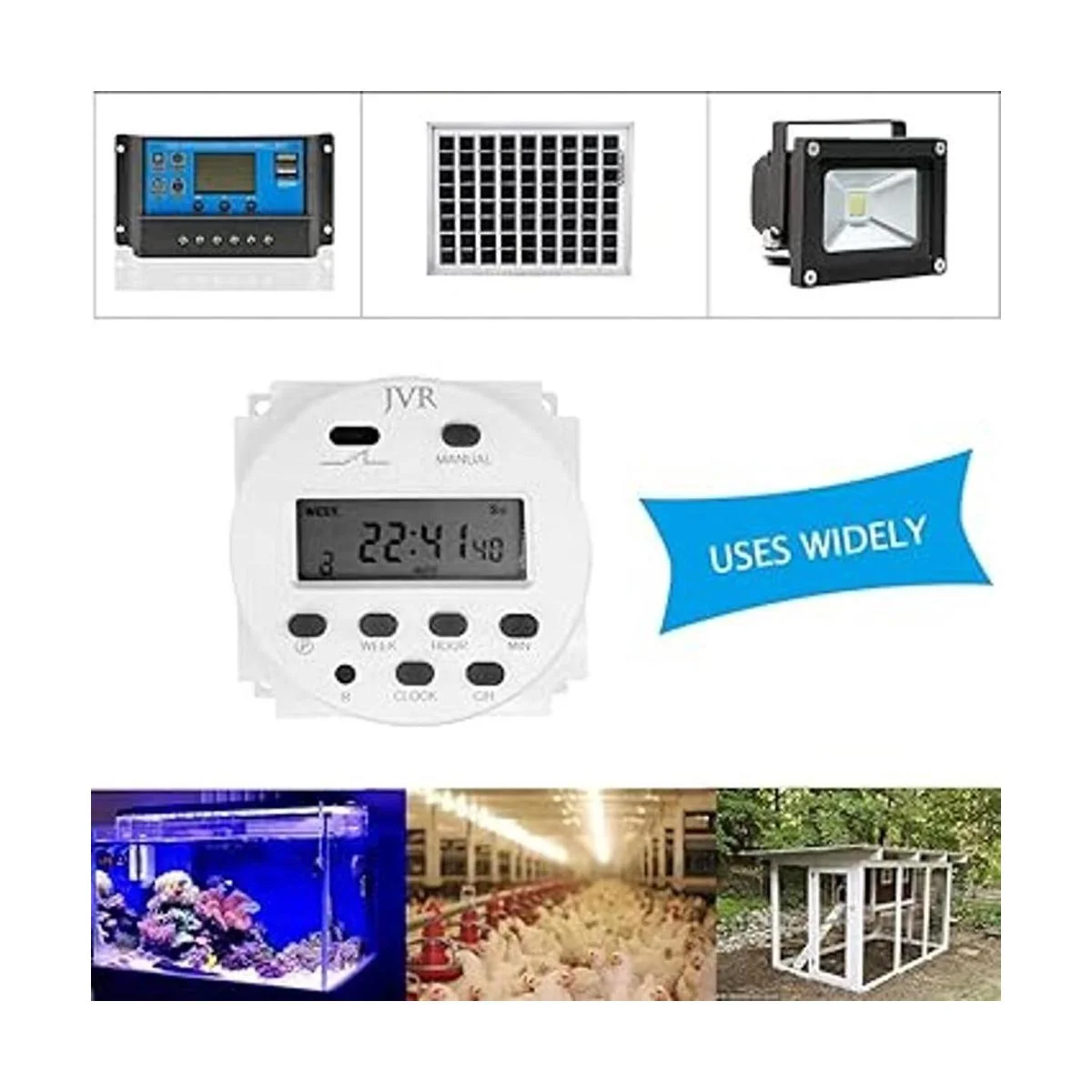 JVR Interruptor de temporizador de 12 V digital