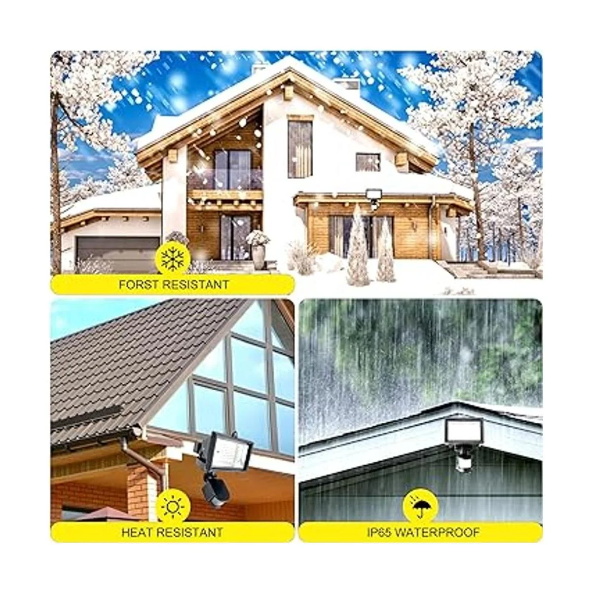 Robust Solar 80 luces LED de movimiento solares para el