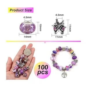 TOAOB 50 piezas de cuentas de cristal europeas de Lampwork