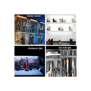 Juego de 4 tiras de luz LED luz blanca fría para debajo_3