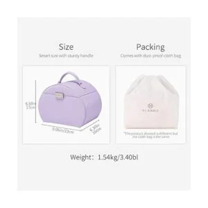 Caja de joyería Vlando para niñas estilo princesa diseño_6