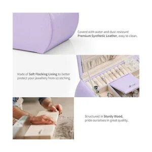 Caja de joyería Vlando para niñas estilo princesa diseño_5