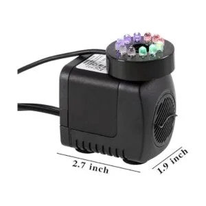 Lewisia 211 GPH Bomba de fuente sumergible con luz LED