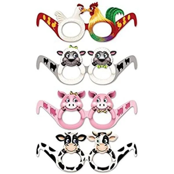 Beistle 54828 Lentes de animales de granja 12 piezas_1