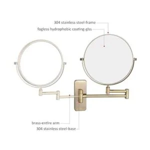 GURUN Espejos de maquillaje de doble cara de 8 pulgadas_3