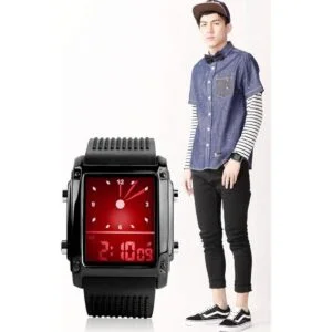 Relojes de pulsera deportivos con esfera rectangular para_3