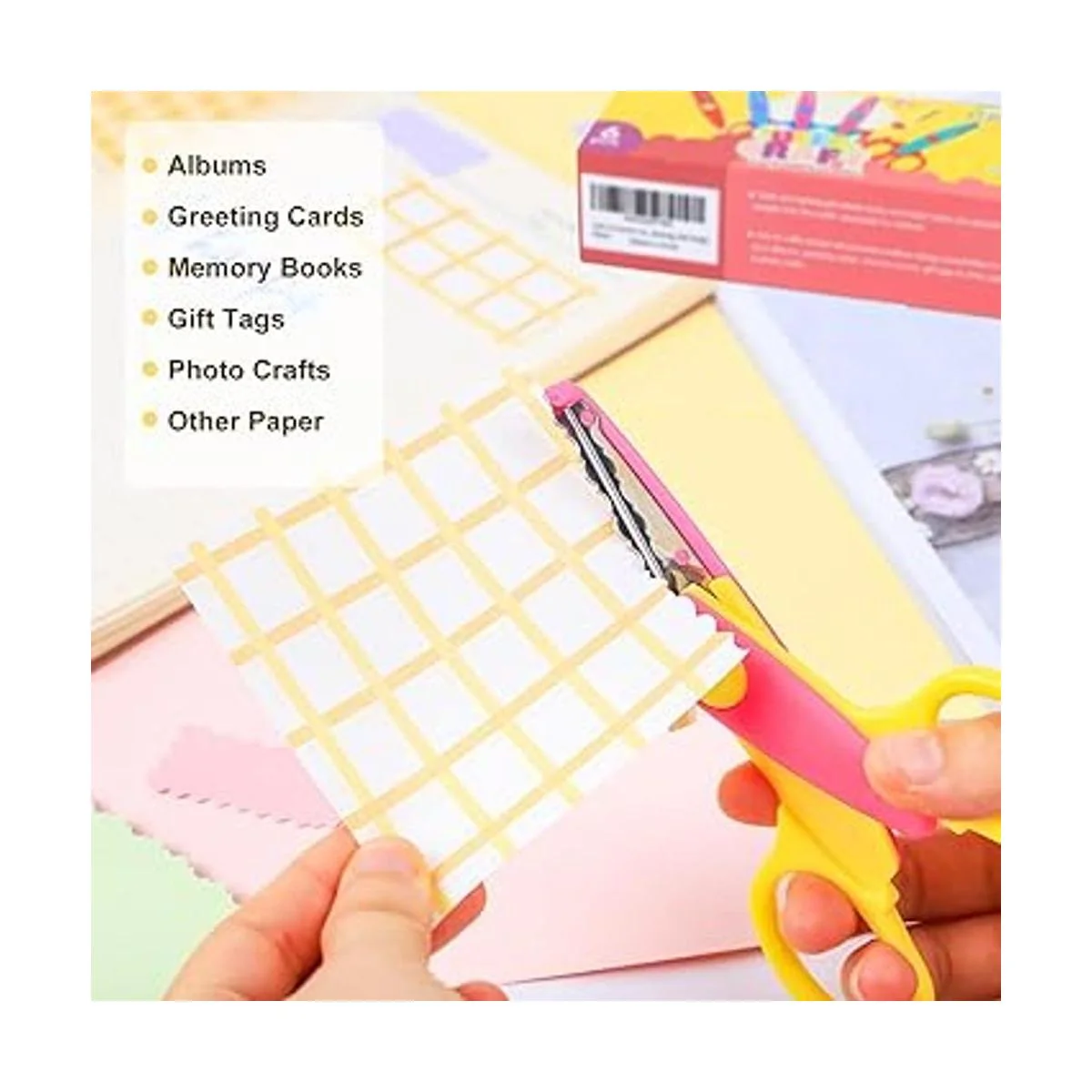 Set UCEC de tijeras multiusos y papel de colores surtidos_4