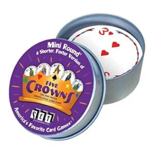 Mini juego de cartas redondas de cinco coronas_1