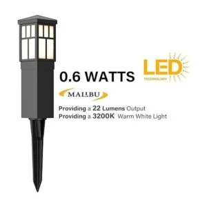 Malibu Mission Collection LED bolardo camino luz LED baja
