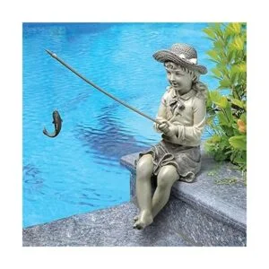 Design Toscano EU9305 Estatua de jardín de pesca para_4
