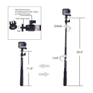 Smatree Q3 Barra telescópica para selfie con soporte de_5