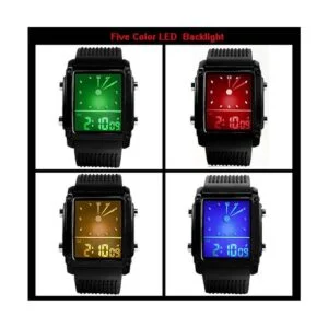 Relojes de pulsera deportivos con esfera rectangular para_2