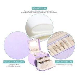 Caja de joyería Vlando para niñas estilo princesa diseño_3