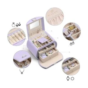 Caja de joyería Vlando para niñas estilo princesa diseño_4