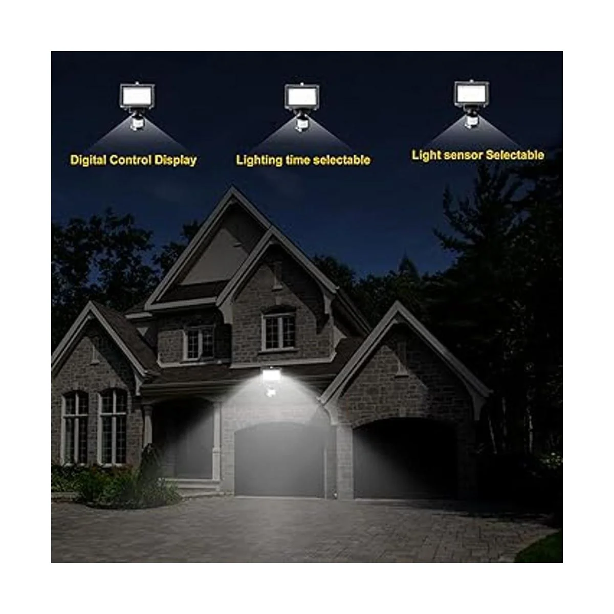 Robust Solar 80 luces LED de movimiento solares para el