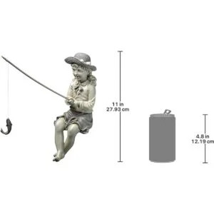 Design Toscano EU9305 Estatua de jardín de pesca para_5