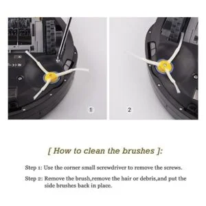 Hongfa 694 Cepillo lateral de 3 brazos para iRobot