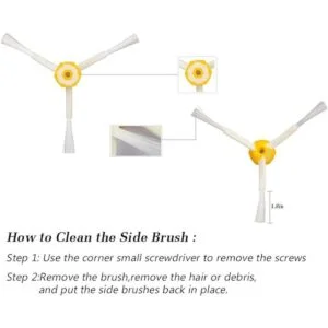 Hongfa 694 Cepillo lateral de 3 brazos para iRobot