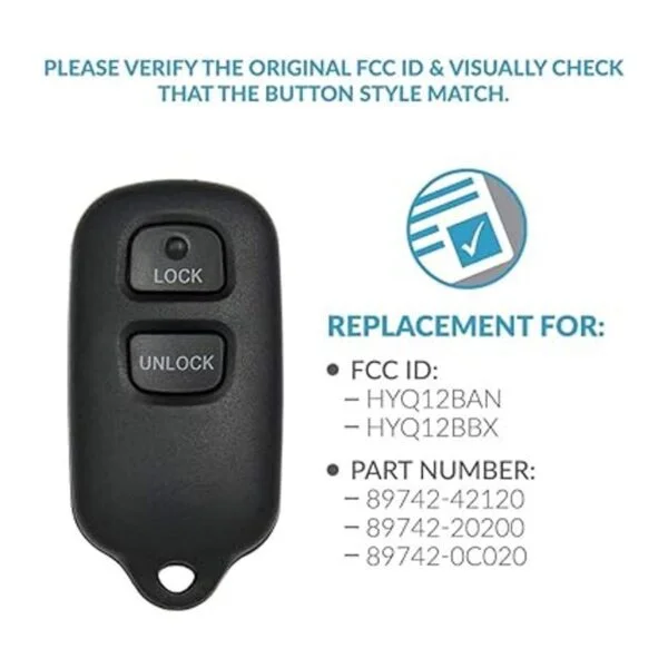 Keyless2Go Repuesto para llavero de coche con 3 botones_4