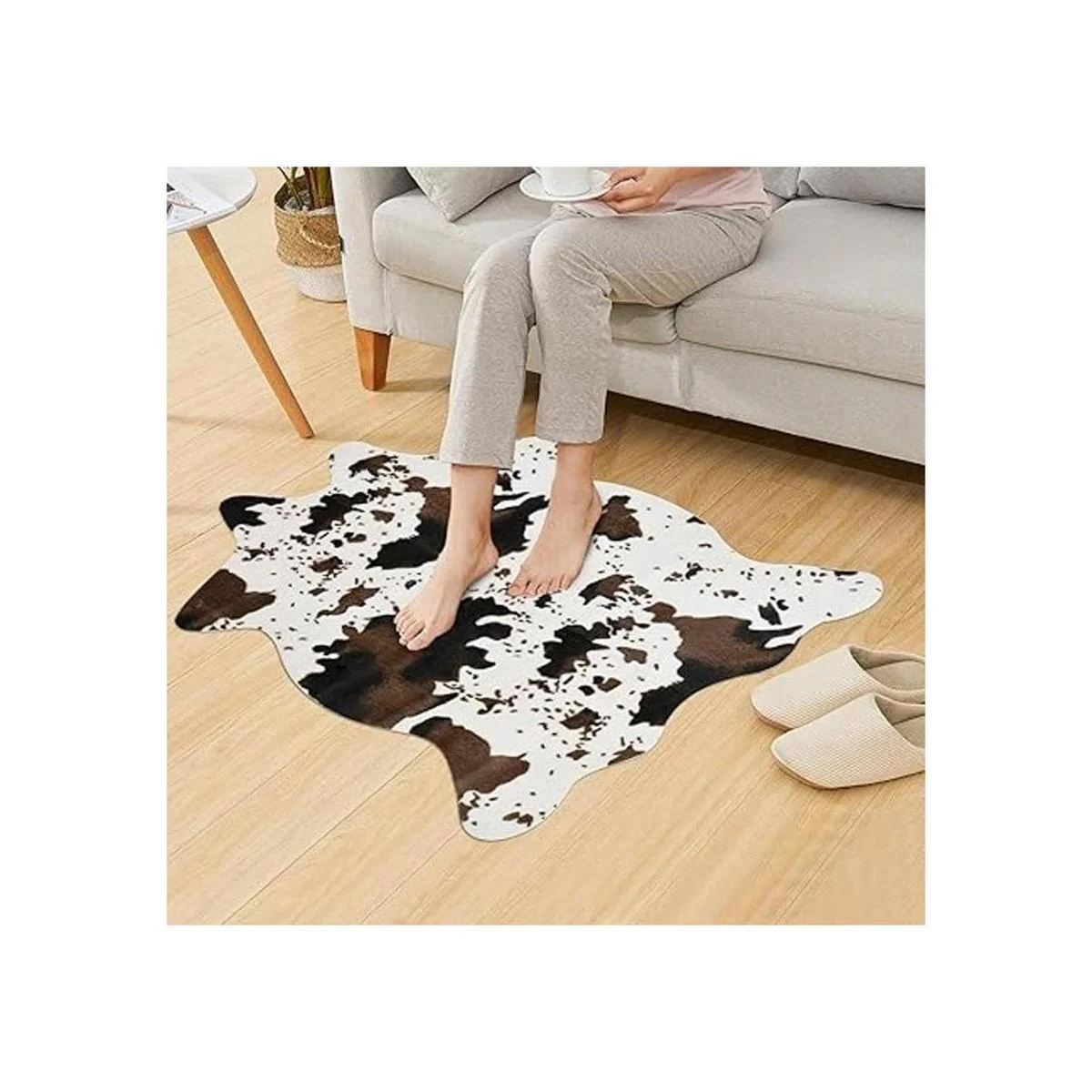 Alfombra con estampado de vaca alfombra de piel de vaca