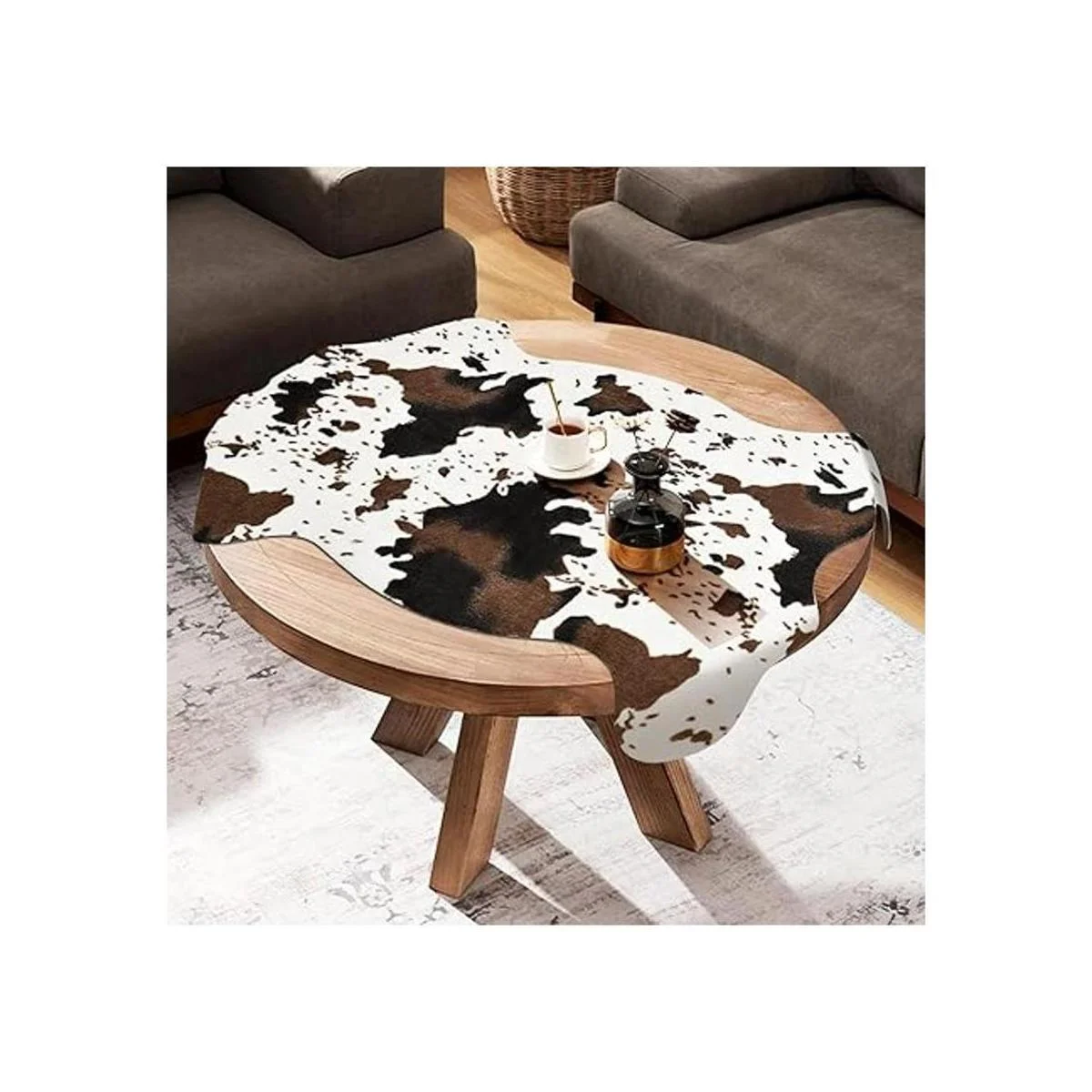 Alfombra con estampado de vaca alfombra de piel de vaca