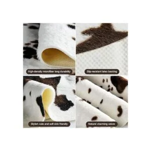 Alfombra con estampado de vaca alfombra de piel de vaca