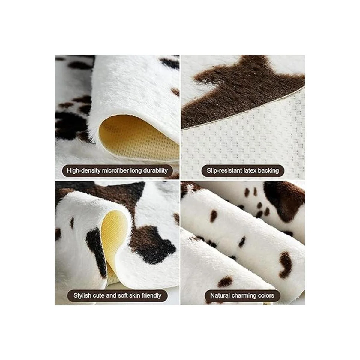 Alfombra con estampado de vaca alfombra de piel de vaca