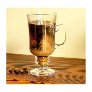 Red Co. Original Footed Taza de café irlandesa de cristal_2