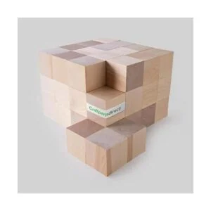 Cubos de madera de 12 pulgada Artesanía natural no