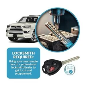 Keyless2Go Llave de repuesto para llave de coche con chip_5
