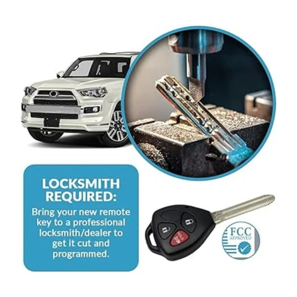 Keyless2Go Llave de repuesto para llave de coche con chip_5