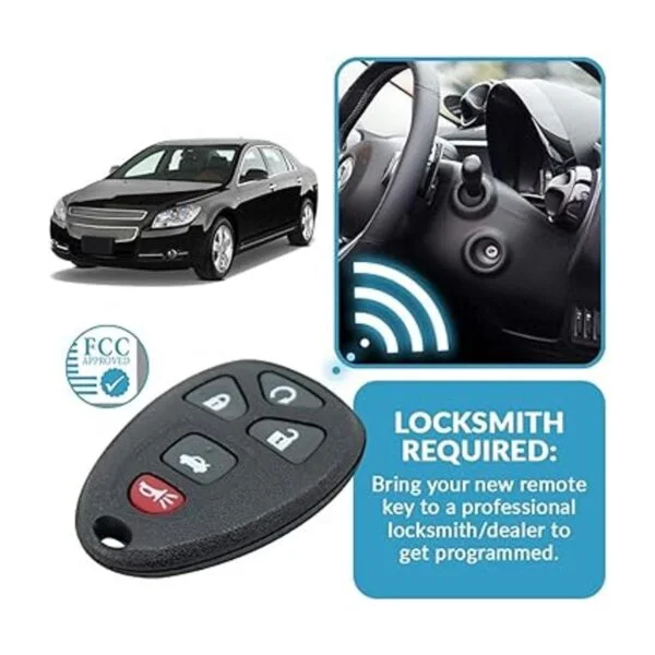 Reemplazo para control remoto 2 piezas Keyless2Go botón_5