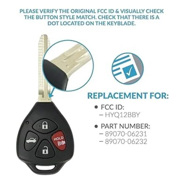 Keyless2Go remplazo de llave remota para auto Toyota 2_4