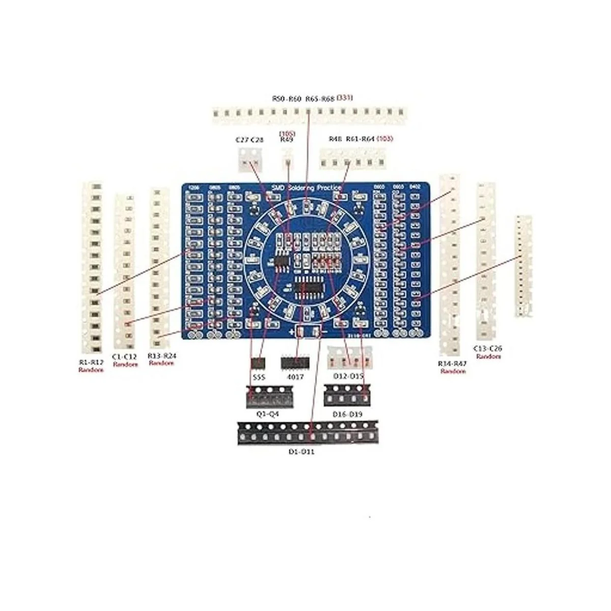 Gikfun DIY SMD SMT Soldadura Práctica Soldadura Habilidad_2