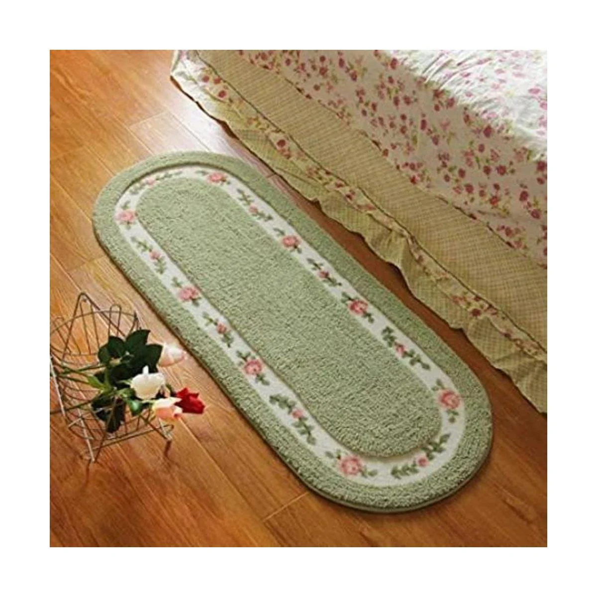 Nice Rose Flower Area Rugs for Living Room Bedroom Super