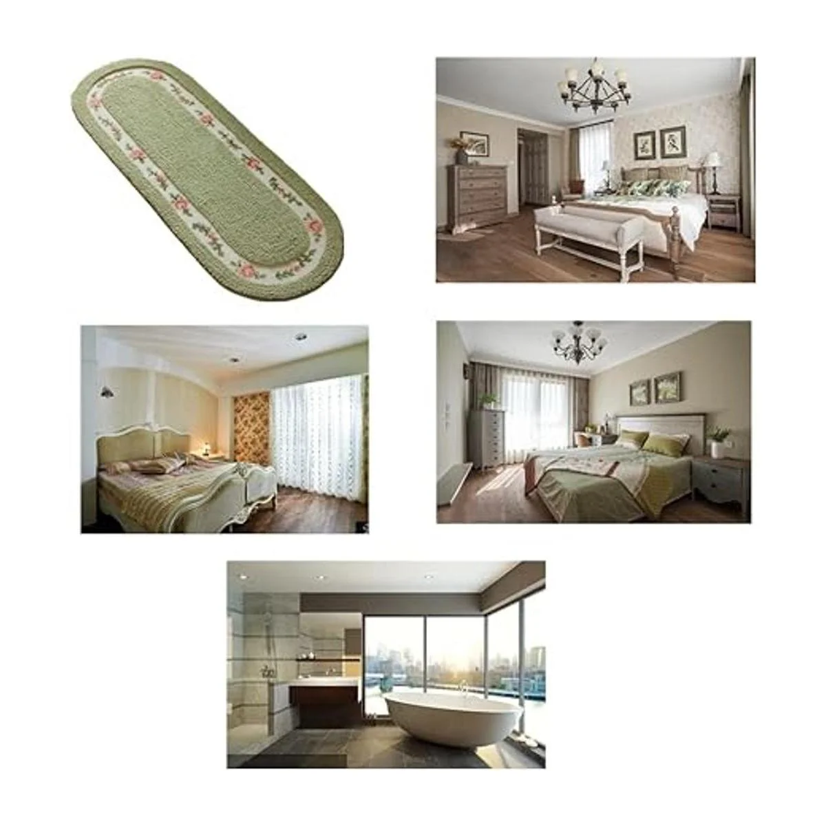 Nice Rose Flower Area Rugs for Living Room Bedroom Super